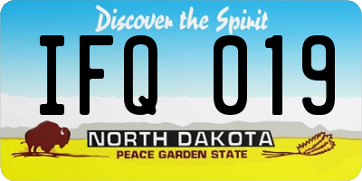 ND license plate IFQ019