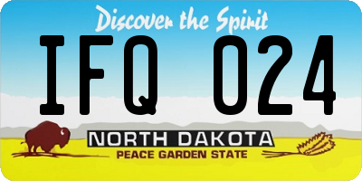 ND license plate IFQ024