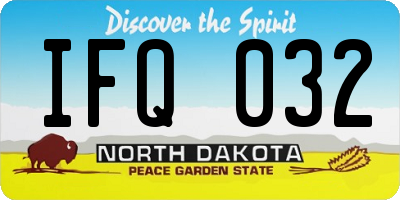ND license plate IFQ032