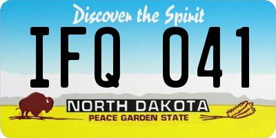 ND license plate IFQ041