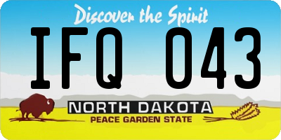 ND license plate IFQ043