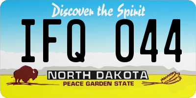 ND license plate IFQ044
