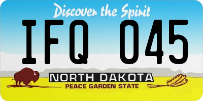 ND license plate IFQ045