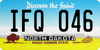 ND license plate IFQ046