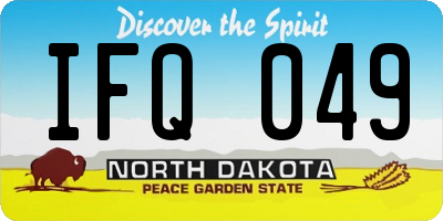 ND license plate IFQ049