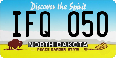 ND license plate IFQ050