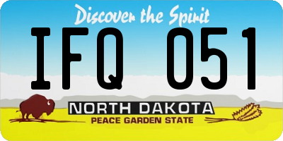 ND license plate IFQ051