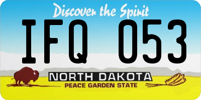 ND license plate IFQ053