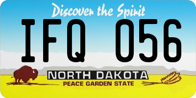 ND license plate IFQ056