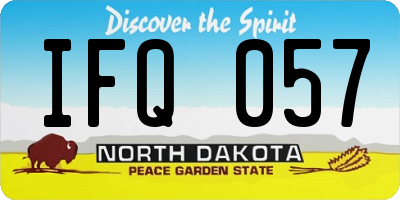 ND license plate IFQ057