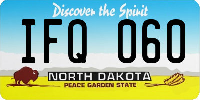 ND license plate IFQ060