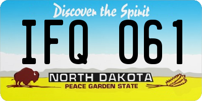 ND license plate IFQ061
