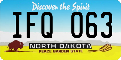 ND license plate IFQ063