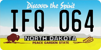 ND license plate IFQ064