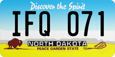ND license plate IFQ071
