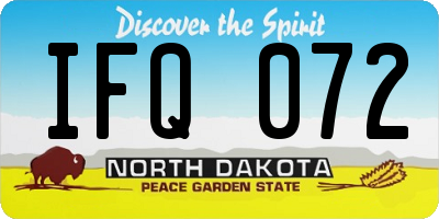 ND license plate IFQ072