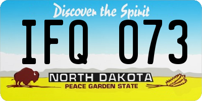 ND license plate IFQ073
