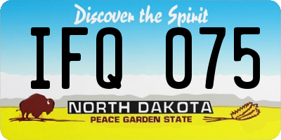 ND license plate IFQ075