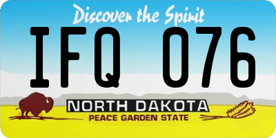 ND license plate IFQ076