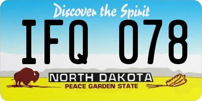 ND license plate IFQ078