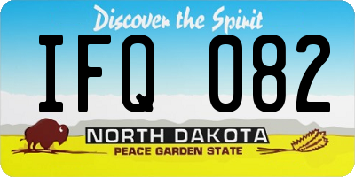 ND license plate IFQ082