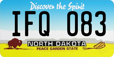ND license plate IFQ083