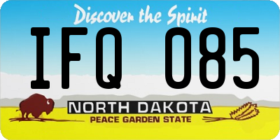 ND license plate IFQ085