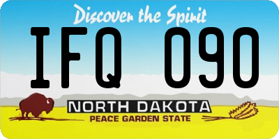 ND license plate IFQ090