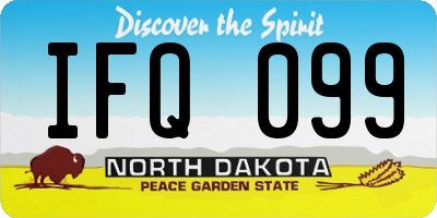 ND license plate IFQ099