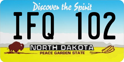 ND license plate IFQ102