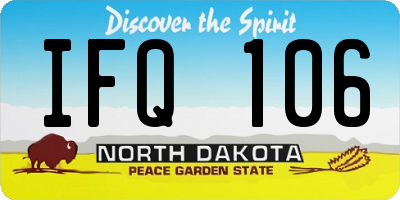 ND license plate IFQ106