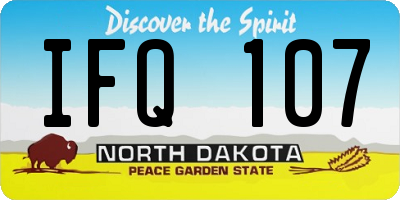 ND license plate IFQ107