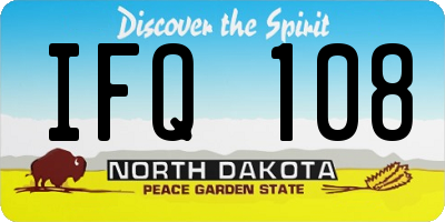 ND license plate IFQ108