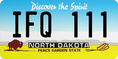 ND license plate IFQ111