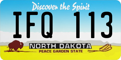 ND license plate IFQ113