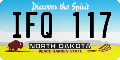 ND license plate IFQ117