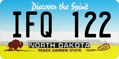 ND license plate IFQ122