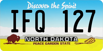 ND license plate IFQ127