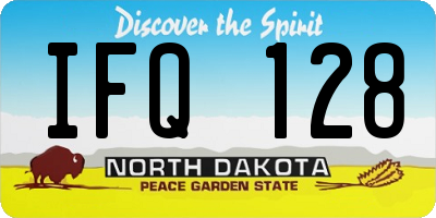 ND license plate IFQ128