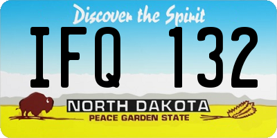 ND license plate IFQ132