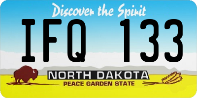 ND license plate IFQ133