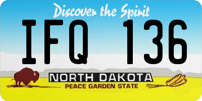 ND license plate IFQ136