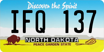 ND license plate IFQ137