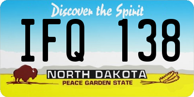 ND license plate IFQ138