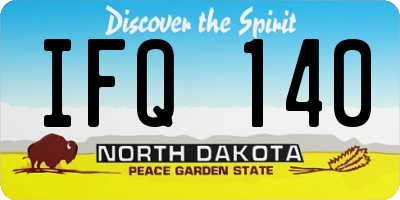 ND license plate IFQ140