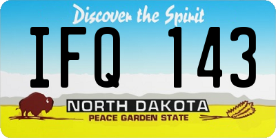 ND license plate IFQ143