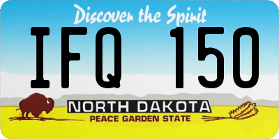 ND license plate IFQ150