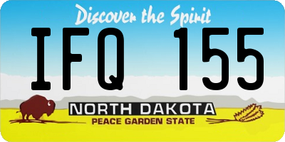 ND license plate IFQ155