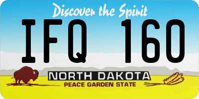 ND license plate IFQ160