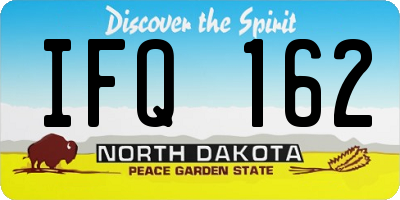 ND license plate IFQ162